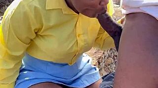 Outdoor Bbc Pounding Juicy Ebony Ass