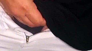 Hey, the Italian stepson with big cock fucks me on the bed first then cums close up on phone showing hot sperm