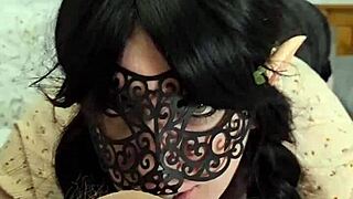 elven slut kimmi leon worships cock, licks ass, and gets facial 😈