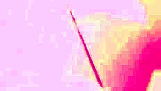 Confident 40-year-old woman tries on tight jeans in clothing store, showcasing her exaggerated curves.