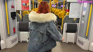 Real sex with a stranger on a train with dirty talk 😈