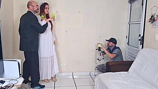 Bride Fucks In Photo Session With Photographer While Husband Waits Outside