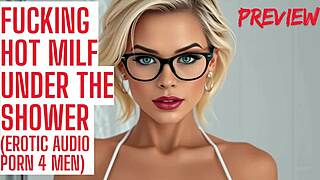 Hot milf fucks hard in the shower