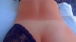 Oiled Tanned Latina with Big Round Ass Gets Anal Creampie