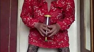 bisexual crossdresser loves piss that much he wants to swallow yours right from out of your bladder