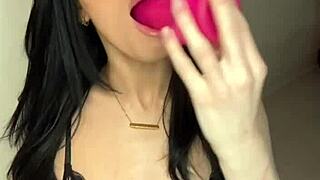 Playful Brunette Enjoys Intense Dildo Fun