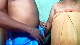 Desi housewife bends over for doggystyle in bathroom