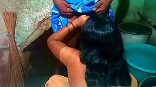 Desi housewife bends over for doggystyle in bathroom