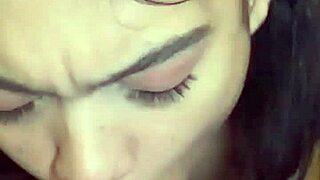 Hot Brunette Delivers Intense Blowjob on My Cock