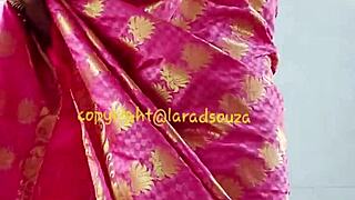 Indian Crossdresser Model Lara Dsouza Saree Video3