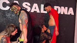 Halloween Party Orgy: Couples Devour Wet Pussies And Thick Cocks, Almost Cumming On Sluts!