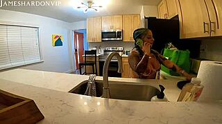 Latina Quickie With Big Black Cock