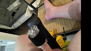 I exhibit live while strangers direct my handjob for cum on feet.