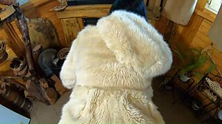 Milfycalla compilation - fetish sex blow-jobs and rough sex while wearing sexy fur coats -2- preview