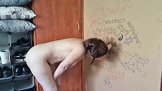 Tattoo girl glory hole fucking and sucking cock