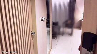 a cute student meets a young 18+ man for sex at a hotel