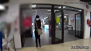 adorable czech nympho seduced in mall, pounded in pov