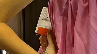 Try on sexy clothes in fitting room?