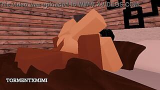 Roblox busty girl fucks her boyfriend in various positions