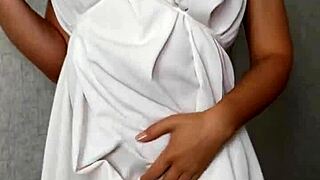 oiled up titfuck with big slutty tits and messy cumshot