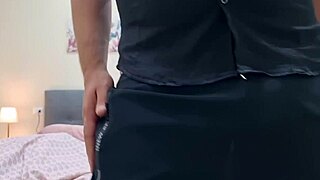 amazing italian stepsis creampie as muscular brother jerks huge cock and explodes inside