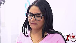 naughty masseuse with big ass fingers client pussy to squirting orgasm