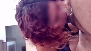 submissive skinny girl spreads legs for french lick and cum