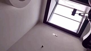 submissive skinny girl spreads legs for french lick and cum