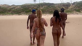 Watch This Busty Brazilian Nerd Get Anal Pounded Publicly On Copacabana Beach!
