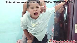 new maid's first creampie fuck ends in squirting pussy mess