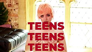 damn this gorgeous 18yo student is rubbin her huge tits n gettin off hard