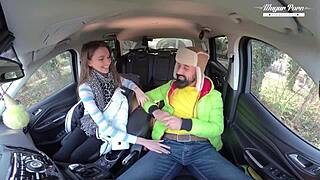 i couldn't resist stopping for lili charmelle's car fuck and creampie