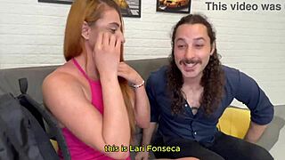 damn lary fonseca's fiery redhead pussy gets wrecked doggystyle... clit play and fisting too