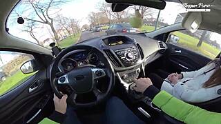 i couldn't resist stopping for lili charmelle's car fuck and creampie