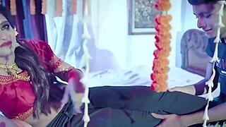 young indian couple's suhaag raat turns into rough doggystyle creampie with dirty hindi screams