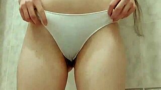 wanna watch me pee through panties into the bath then squeeze for you?