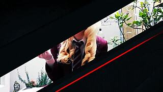 Two british 18yo college sluts in lingerie costumes suck huge cock deep then snowball cum swapping