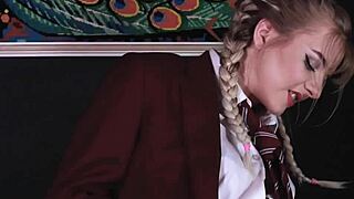 Does 18-Year-Old Blonde Student Orgasm Hard from Teacher's Deep Creampie Thrusts?