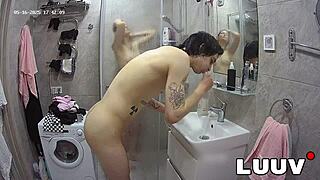 Real Couple Shares Tattooed Girlfriend Flashing Tits in Amateur Home Show