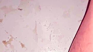 Asian amateur bathes nude in pool showing barefoot toes for intense feet fetish POV