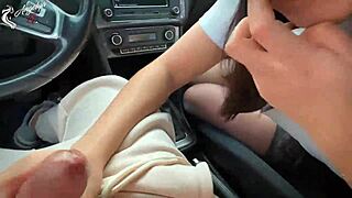 Boss's wife begs: suck my dick in car!