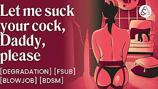 Bound Brat Begs for Daddy's Creampie Toy Play