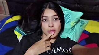 Busty Latina Caught Stepsis Boyfriend Cam