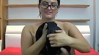 Curious Milf BBW Rides Huge Dildo Teasing Massive Tits On Cam