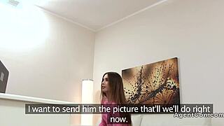 petite amateur gets banged hard by fake agent in office casting on sofa