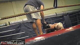 欧洲女同摔跤场激战肉搏