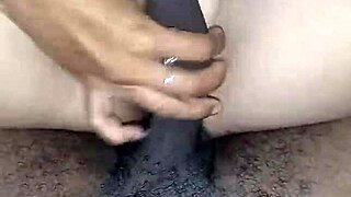 my stepdaughter rubs cock on her hairy pussy begging to fuck