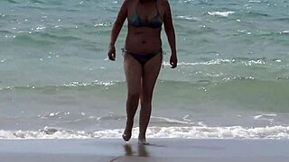 At the beach I lose it masturbating over stepson's throbbing huge cock! 🏖️🍆🔥