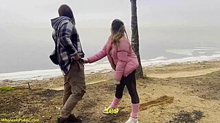 damn i'm so flexible gettin banged rough in forest leggings spandex by small cock group public nympho style!!