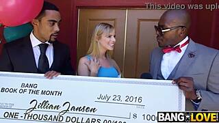 Pounding petite Jillian Janson with two huge black cocks relentlessly